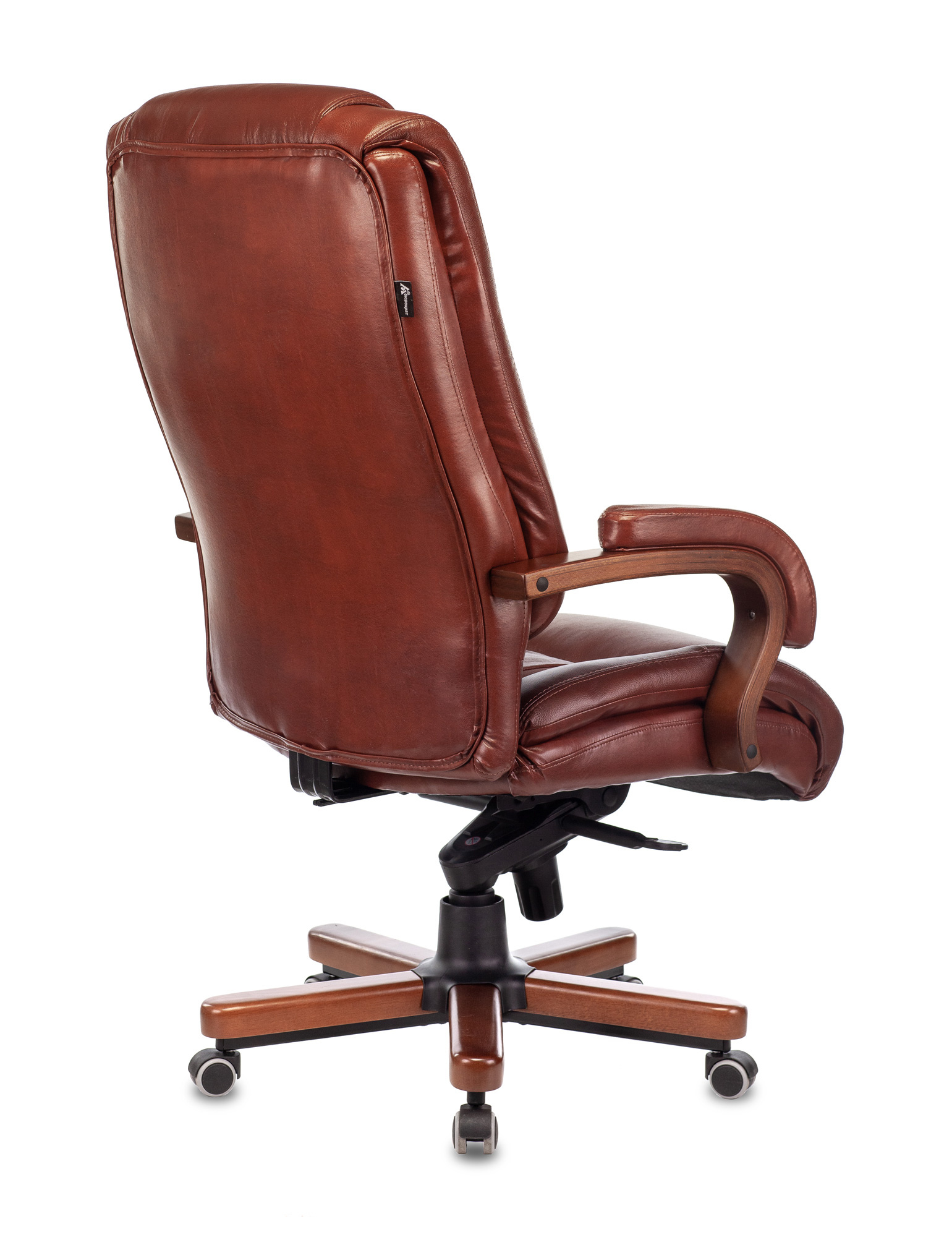 Кресло руководителя Бюрократ T-9925WALNUT светло-коричневый Leather Eichel кожа